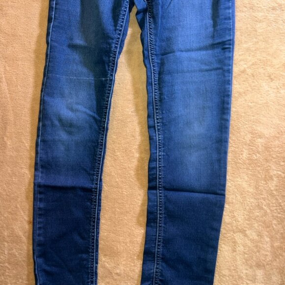 Jordache Skinny Girls Sz 10 Stretch Pull Up Denim Blue Ankle Leggings‎ (S) - Picture 2 of 8